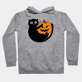 Black cat and pumpkin Hoodie